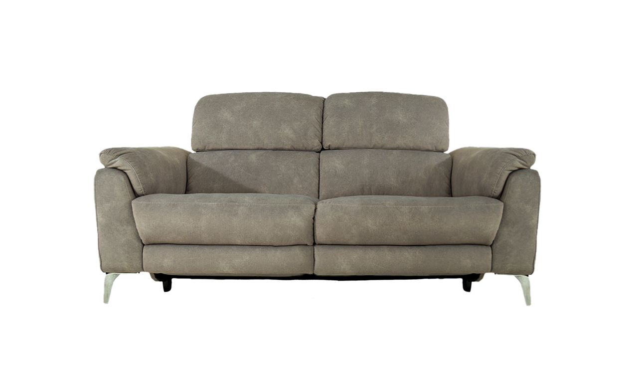 Romeo 2 Seater Power Recliner Fabric Sofa with Power Headrests