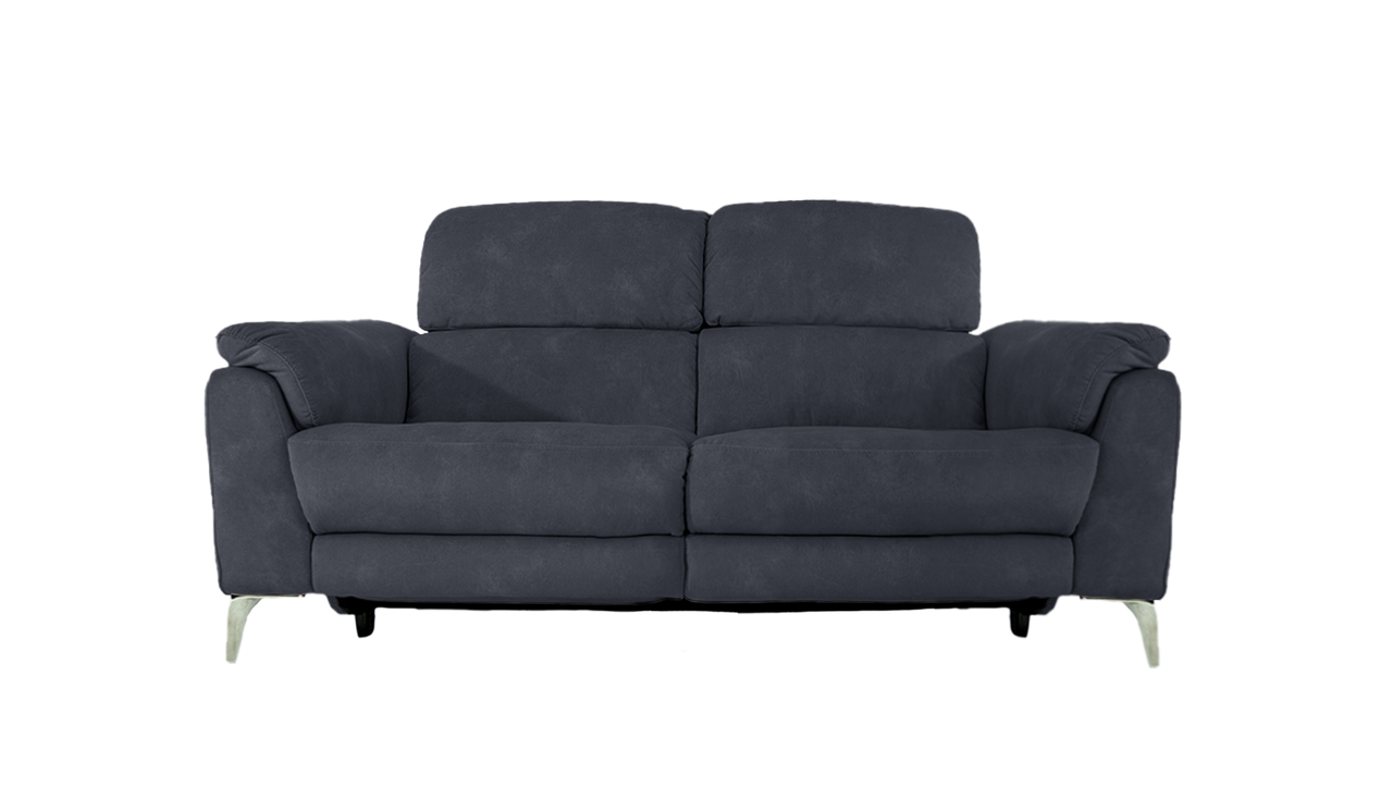 Romeo 2 Seater Power Recliner Fabric Sofa with Power Headrests