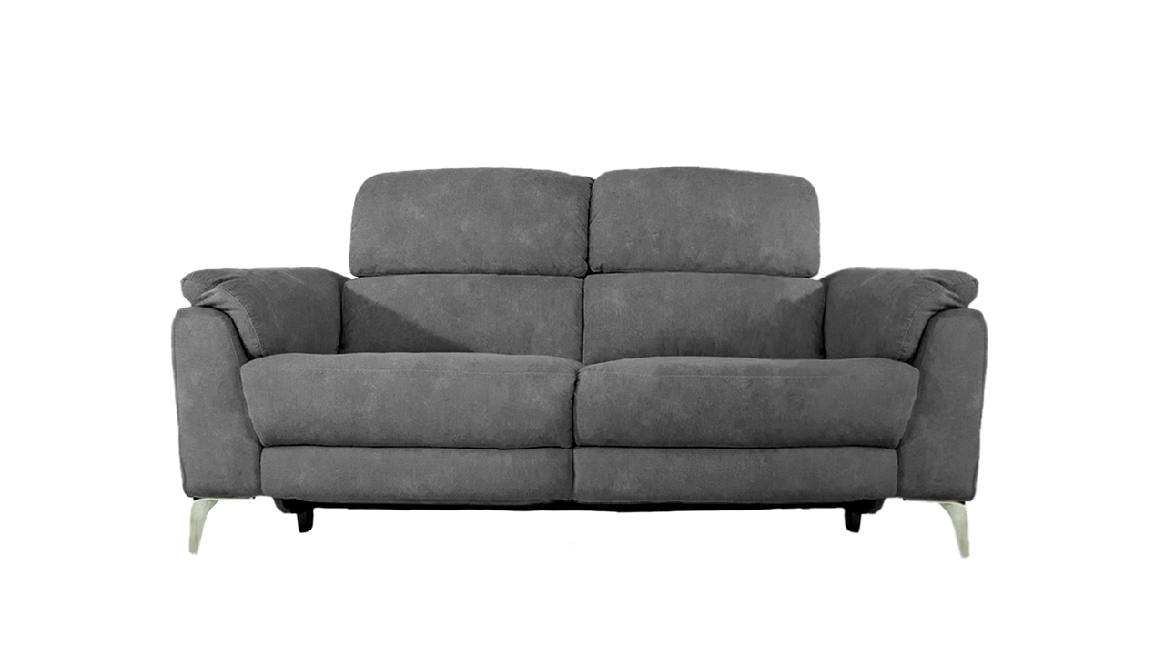 Romeo 2 Seater Power Recliner Fabric Sofa with Power Headrests