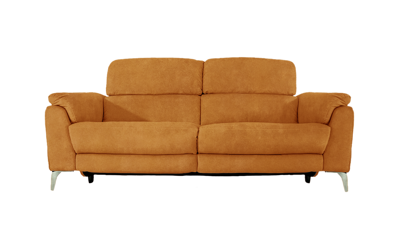 Romeo 3 Seater Power Recliner Fabric Sofa with Power Headrests