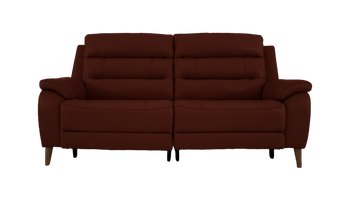 Miller 3 Seater Power Recliner Leather Sofa With Powered Headrests