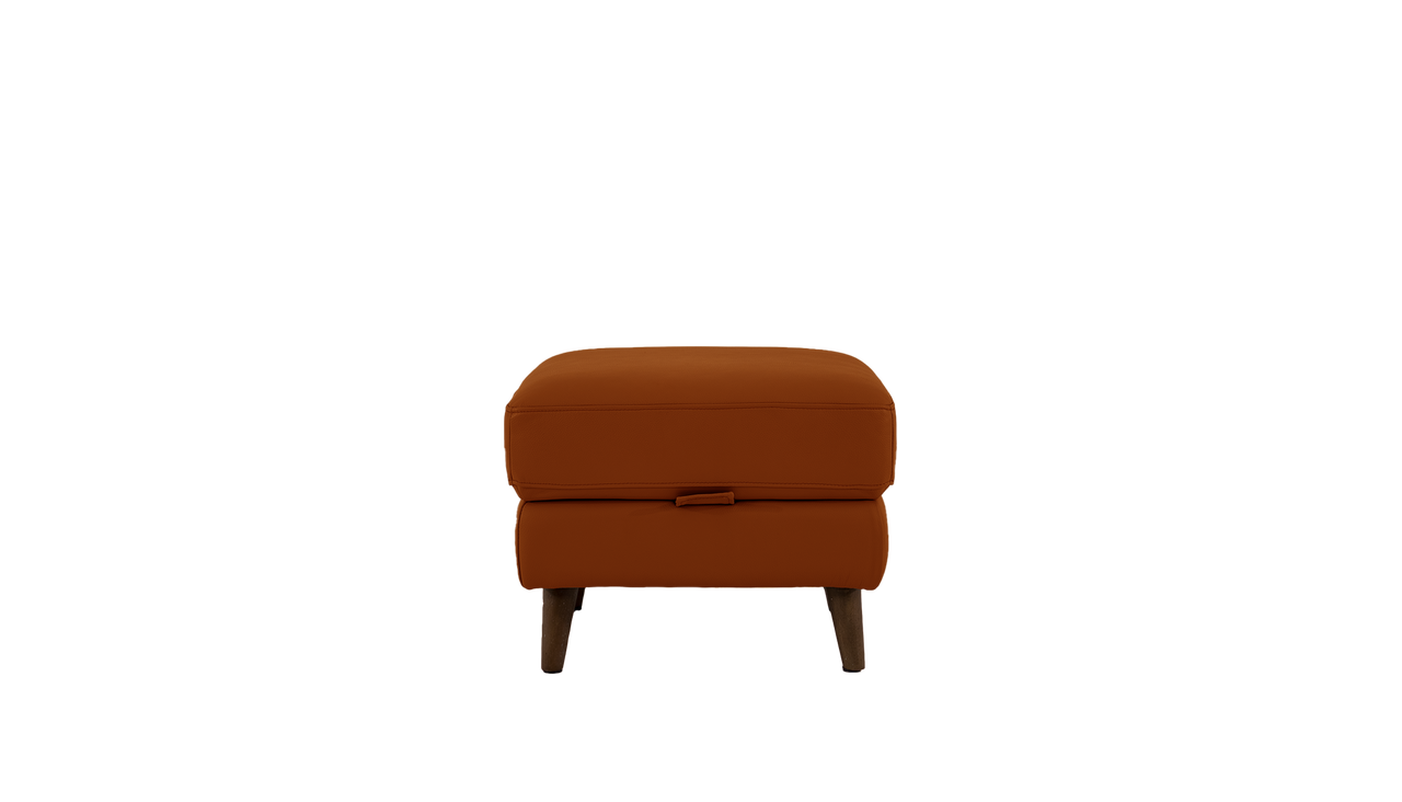 Miller Leather Storage Footstool