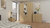 Lugano 3 Door 3 Drawer 1 3/4 Mirror Wardrobe