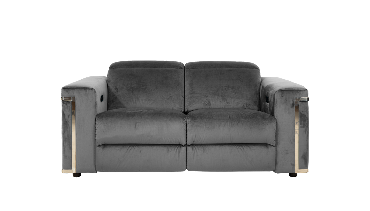 Cora 2 Seater Power Recliner Velvet Sofa With Power Headrests