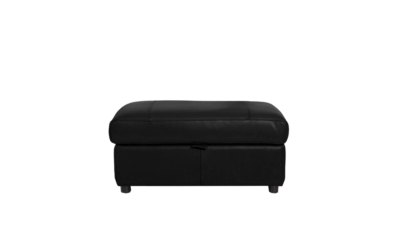 Cora Rectangular Leather Storage Footstool