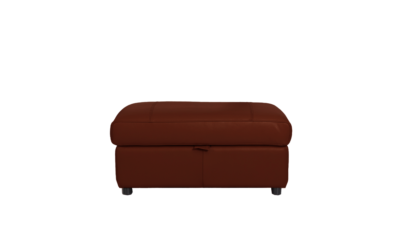 Cora Rectangular Leather Storage Footstool