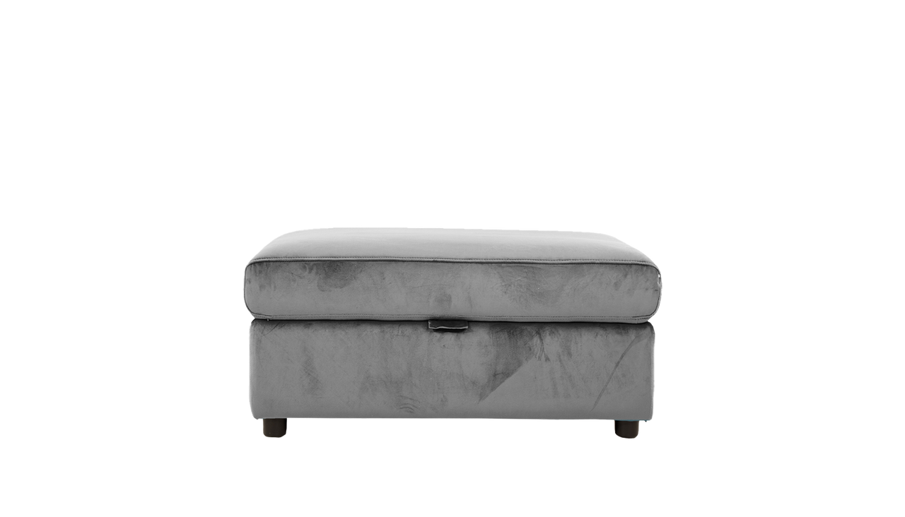 Cora Rectangular Velvet Storage Footstool