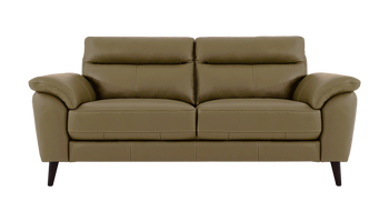 Jayley 3 Seater Leather Sofa With Storage