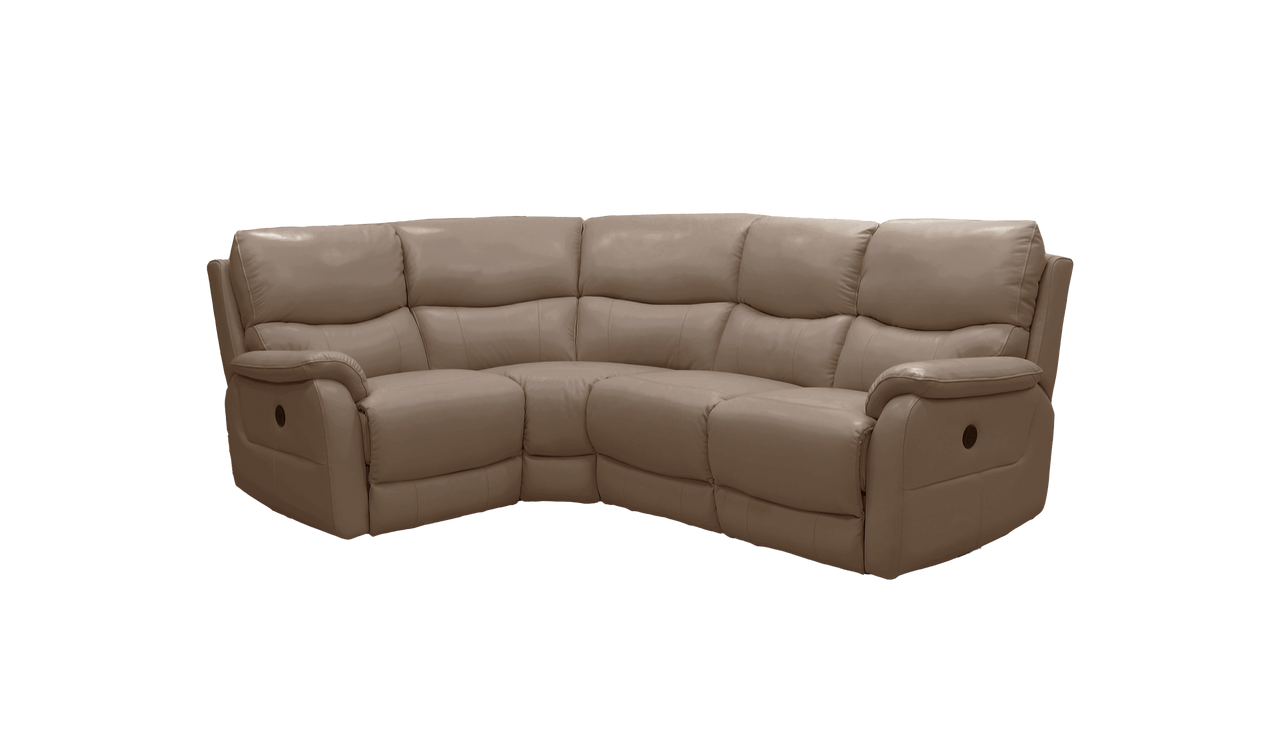 Evelyn 2 Corner 1 Power Recliner Leather Sofa